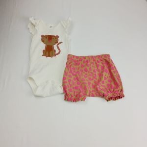 Okie Dokie Baby Girl's 2PC  Graphic Print Short Set (12M)